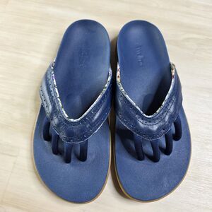 Wellrox Becca Sandals Leather Toe Separator Slip On Slide Size 9 Blue Mint